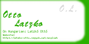 otto latzko business card